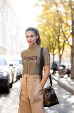 SARA SAMPAIO Arrives at Royal Monceau Hotel in Paris 09/27/2018