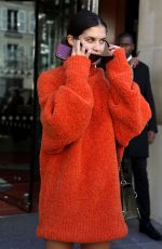 SARA SAMPAIO Out at Paris Fashion Week 09/26/2018