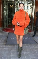 SARA SAMPAIO Out at Paris Fashion Week 09/26/2018