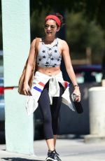 SARAH HYLAND Out and About in Los Angeles 09/14/2018
