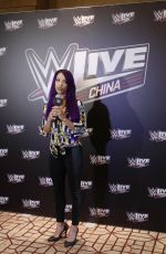 SASHA BANKS at WWE Press Conference in Shanghai 09/01/2018