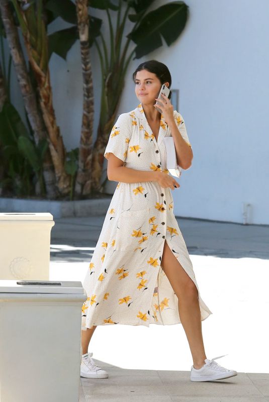 SELENA GOMEZ Arrives at a Church in Orange County 09/23/2018