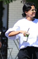 SELENA GOMEZ Leaves Alfred Coffee in Studio City 09/22/2018