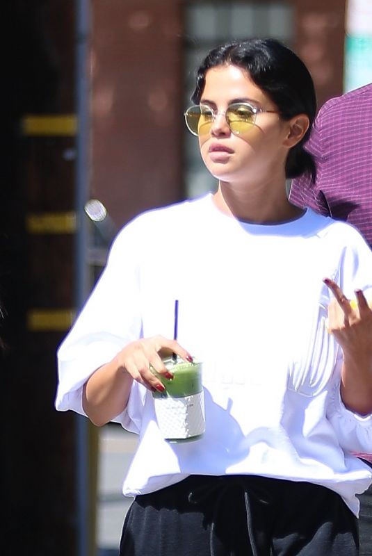 SELENA GOMEZ Leaves Alfred Coffee in Studio City 09/22/2018