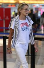 SHARON STONE at Los Angeles International Airport 09/25/2018