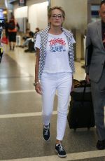 SHARON STONE at Los Angeles International Airport 09/25/2018