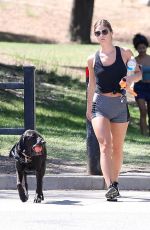 SHAUNA SEXTON Out with Her Dog in Los Angeles 09/21/2018