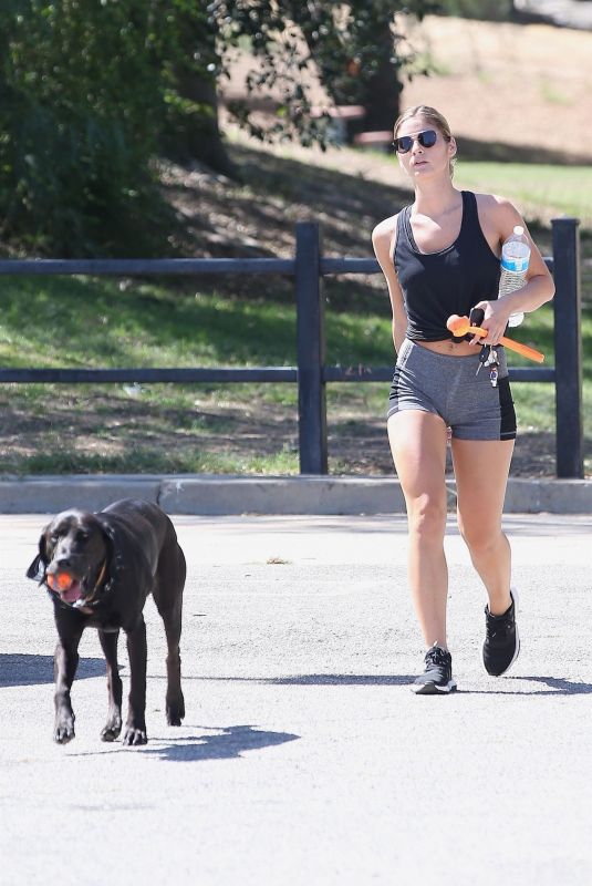 SHAUNA SEXTON Out with Her Dog in Los Angeles 09/21/2018