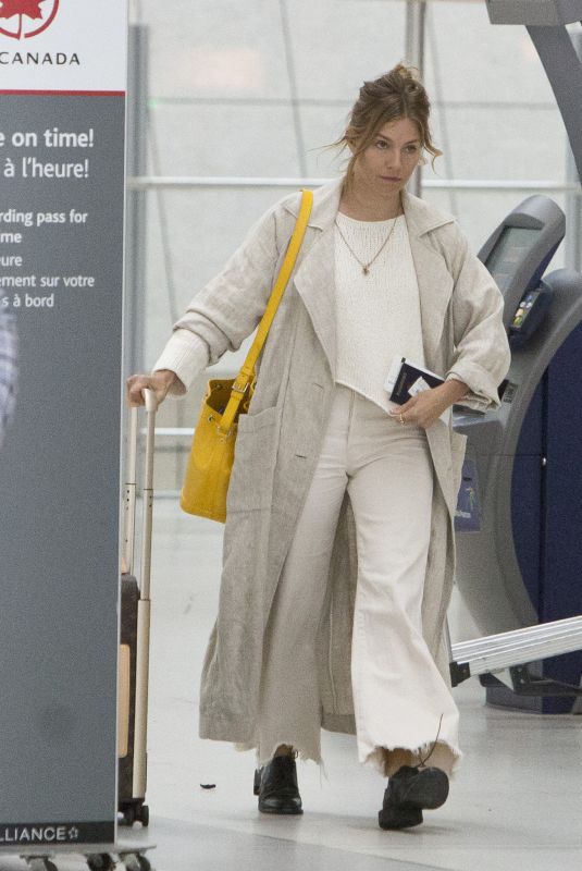 SIENNA MILLER at Airport in Toronto 09/10/2018
