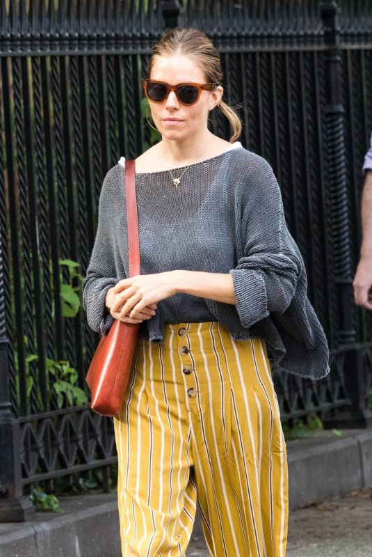 SIENNA MILLER Out in New York 09/27/2018