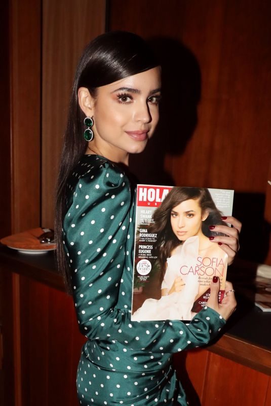 SOFIA CARSON at Hola USA VIP Dinner Celebration for October Cover Star Sofia Carson in New York 09/27/2018