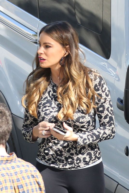 SOFIA VERGARA on the Set of Modern Family in Los Angeles 09/14/2018