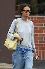 THANDIE NEWTON in Denim Out in Beverly Hills 09/29/2018