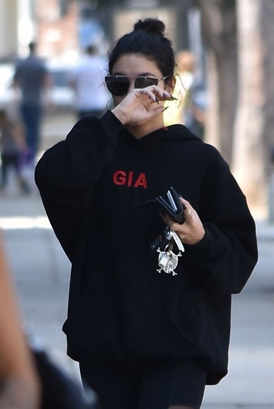 VANESSA HUDGENS Heading to a Pilates Class in Studio City 09/24/2018
