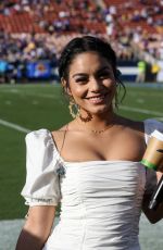 VANESSA HUDGENS Sings National Anthem at Rams vs Vikings Game 09/27/2018