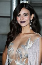 VICTORIA JUSTICE at Harper’s Bazaar Icons by Carine Roitfeld Event in New York 09/07/2018