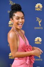 YARA SHAHIDI at Emmy Awards 2018 in Los Angeles 09/17/2018