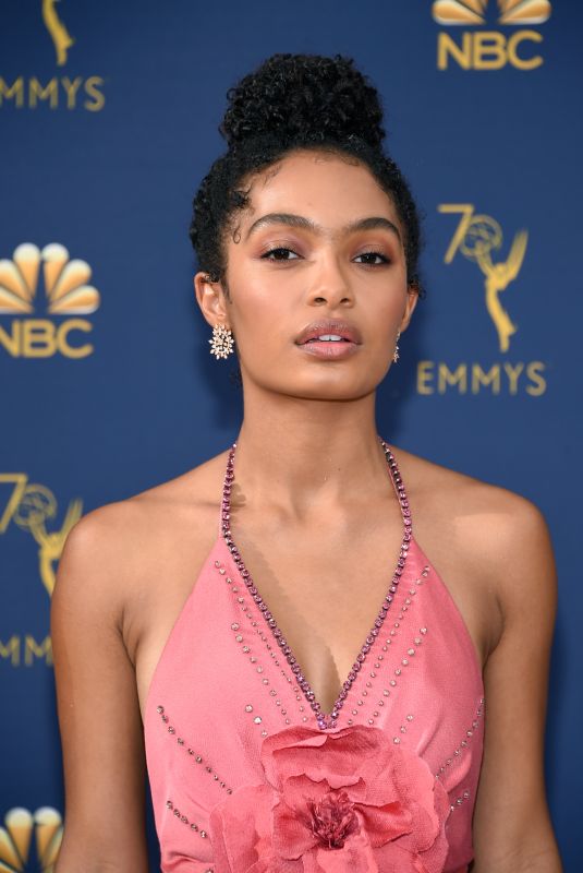 YARA SHAHIDI at Emmy Awards 2018 in Los Angeles 09/17/2018