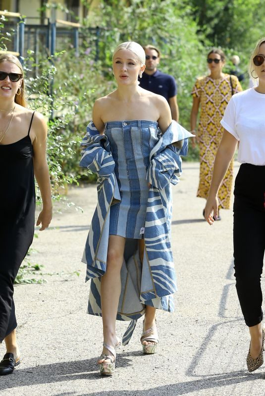 ZARA LARSSON Arrives at Roberto Cavalli Fashion Show in Milan 09/22/2018