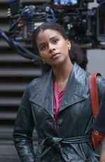 ZAZIE BEATZ on the Set of The Joker in New York 09/22/2018