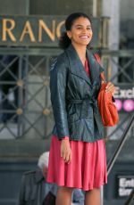 ZAZIE BEATZ on the Set of The Joker in New York 09/22/2018