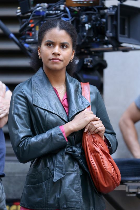 ZAZIE BEATZ on the Set of The Joker in New York 09/22/2018