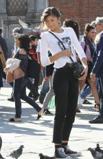 ZENDAYA COLEMAN on the Set of New Sspider-man Movie in Venice 09/29/2018