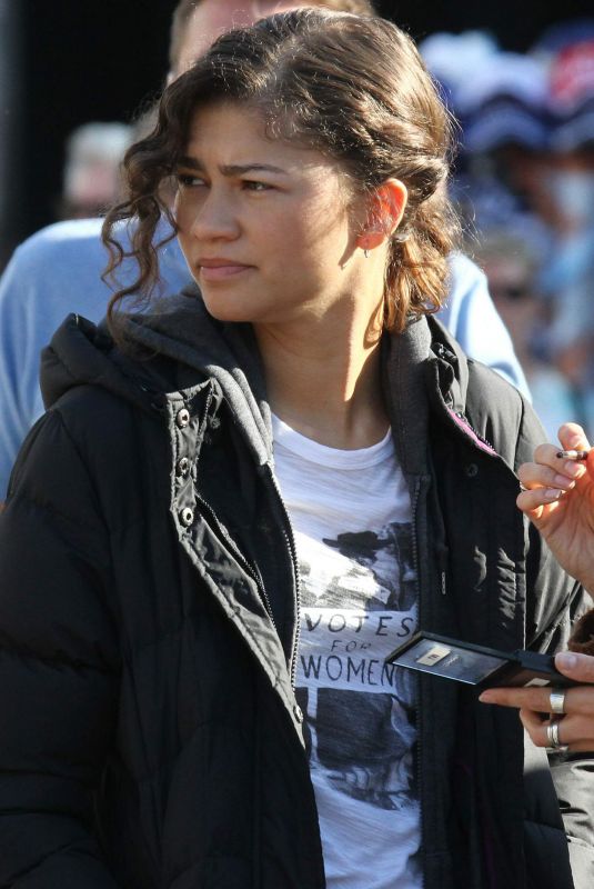 ZENDAYA COLEMAN on the Set of New Sspider-man Movie in Venice 09/29/2018