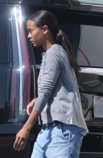 ZOE SALDANA Out and About in Beverly Hills 09/22/2018