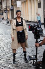 ADRIANA LIMA on the Set of a Maybeline Commercial in New York 10/10/2018