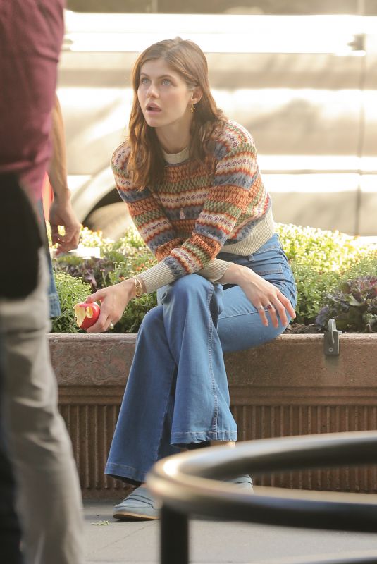 ALEXANDRA DADDARIO on the Set of Can You Keep a Secret in New York 10/10/2018