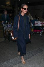 ALICIA VIKANDER at Los Angeles International Airport 10/19/2018