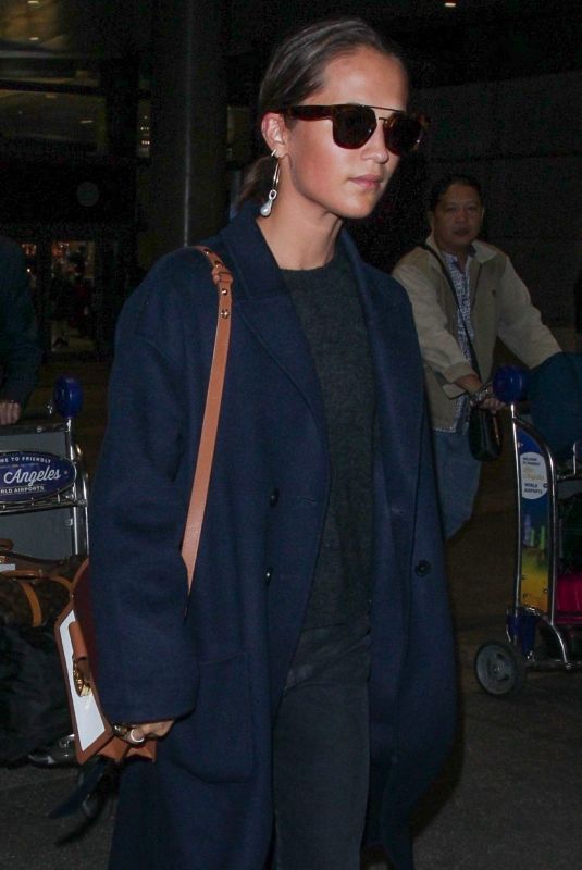 ALICIA VIKANDER at Los Angeles International Airport 10/19/2018