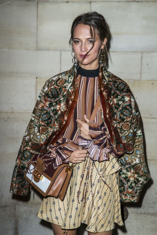 ALICIA VIKANDER at Louis Vuitton Show at Paris Fashion Week 10/02/2018