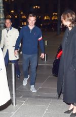 ALICIA WIKANDER and Michael Fassbender at Cibus Italian Restaurant in Paris 10/01/2018