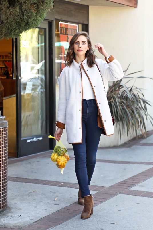 ALISON BRIE Out Shopping in Los Angeles 10/15/2018