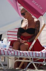 AMBER ROSE in Bikini at a Beach in Miami 10/29/2018