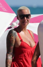 AMBER ROSE in Bikini at a Beach in Miami 10/29/2018