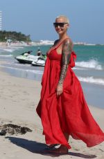 AMBER ROSE in Bikini at a Beach in Miami 10/29/2018