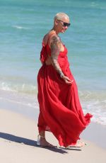 AMBER ROSE in Bikini at a Beach in Miami 10/29/2018