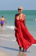 AMBER ROSE in Bikini at a Beach in Miami 10/29/2018