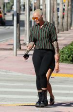 AMBER ROSE Out in Miami 10/29/2018