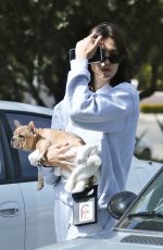 AMELIA HAMLIN with Her Dog in Beverly Hills 10/06/2018