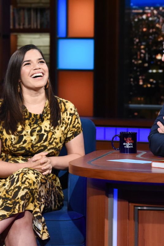 AMERICA FERRERA at Late Show with Stephen Colbert 09/25/2018
