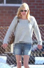 ANNA FARIS in Denim Cut-off Out in Los Angeles 10/09/2018