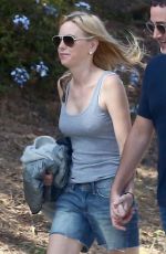 ANNA FARIS in Denim Cut-off Out in Los Angeles 10/09/2018