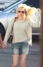 ANNA FARIS in Denim Cut-off Out in Los Angeles 10/09/2018