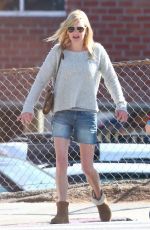 ANNA FARIS in Denim Cut-off Out in Los Angeles 10/09/2018