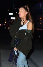 ARIANA GRANDE Night Out in New York 10/02/2018