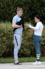 ARIEL WINTER Out eith Her Dog in Los Angeles 10/13/2018